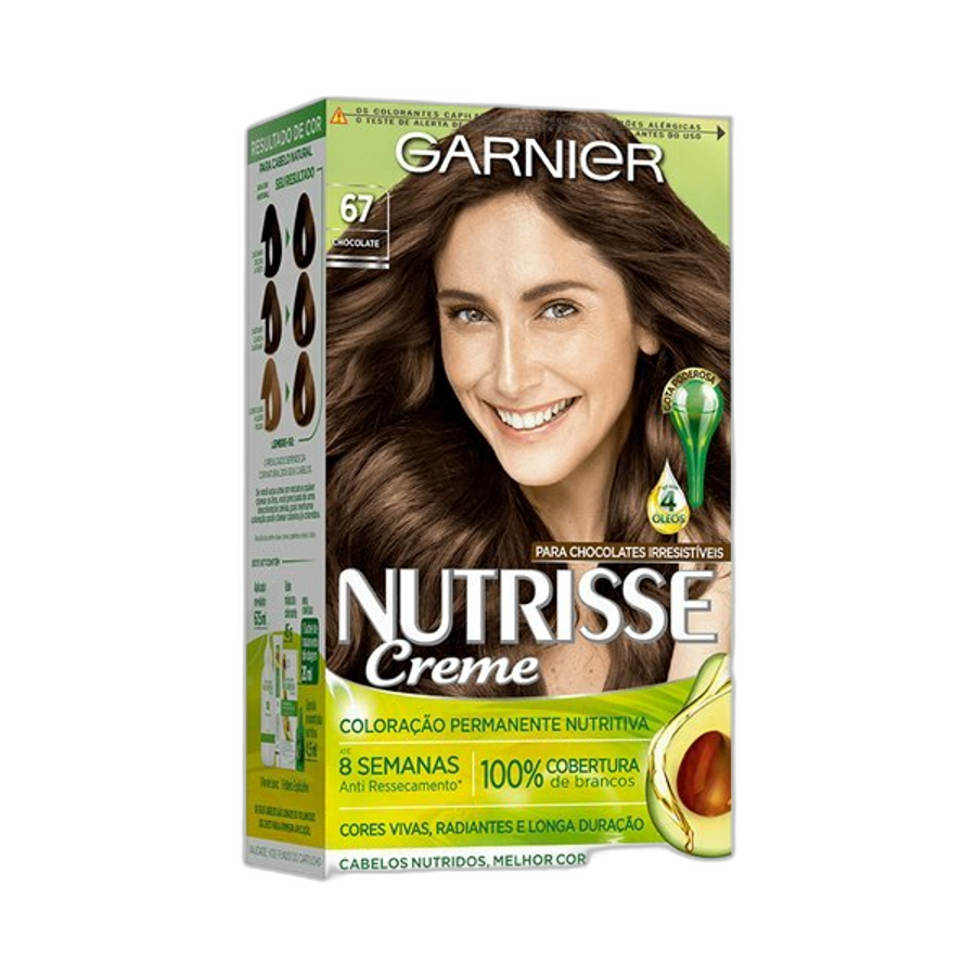 Tinta de Cabelo Garnier Nutrisse Creme 67 Chocolate