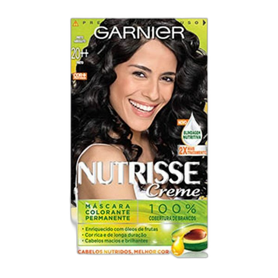 Tinta de Cabelo Garnier Nutrisse Creme 20 Preto