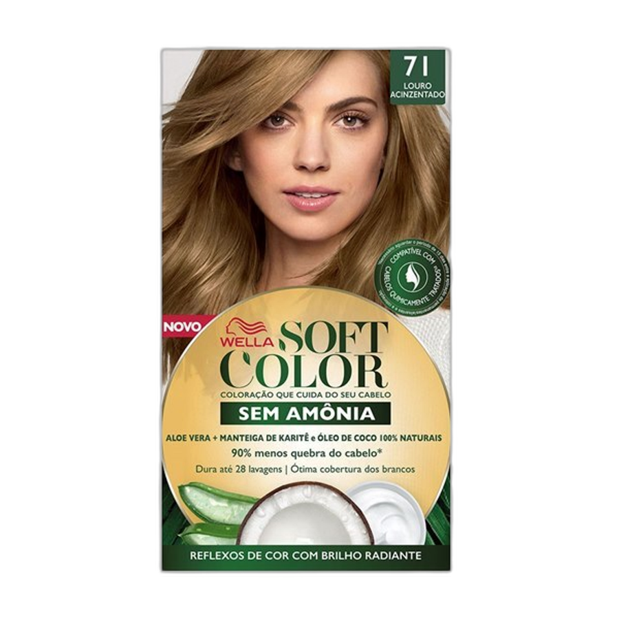 Tinta de Cabelo Wella Soft Color 71 Louro Acinzentado