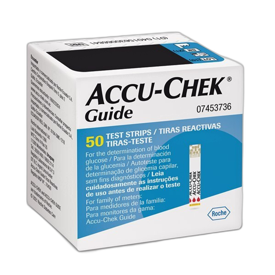 TIRAS DE GLICOSE ACCU-CHEK GUIDE 50 TIRAS