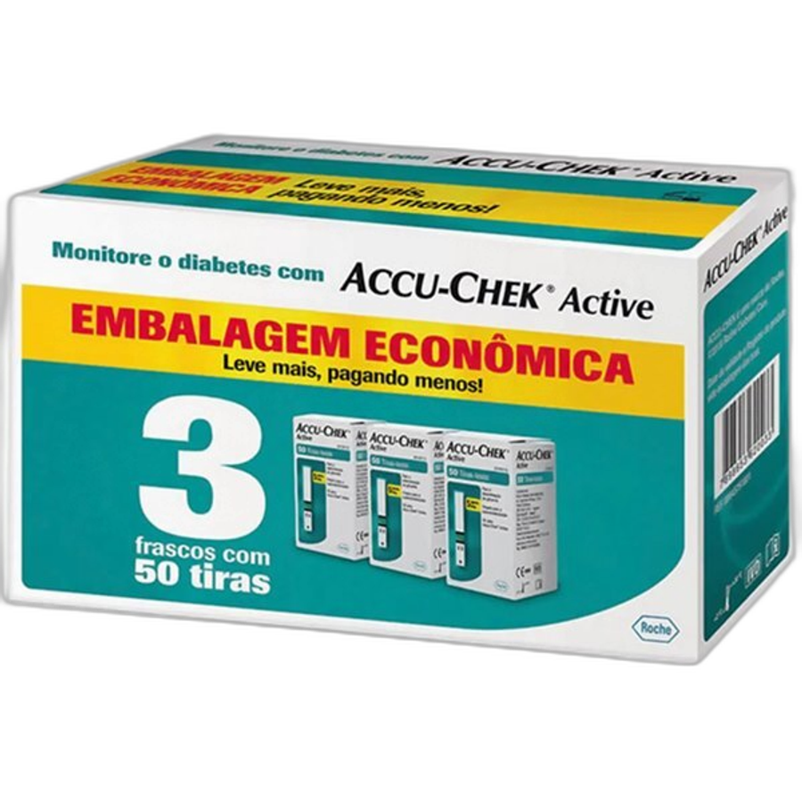 Kit Tiras de Glicemia Accu Chek Active Economy 150 Unidades