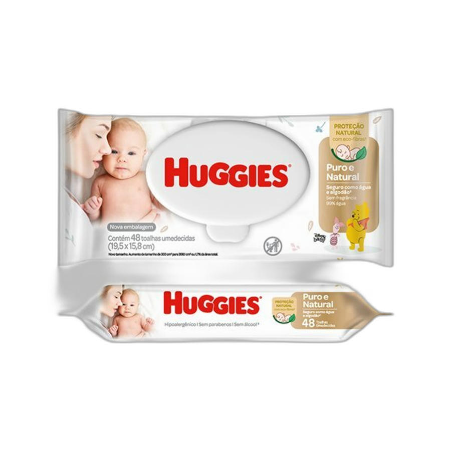 Lenços Umedecidos Huggies Recém-Nascido Sem Fragrância 48 Unidades