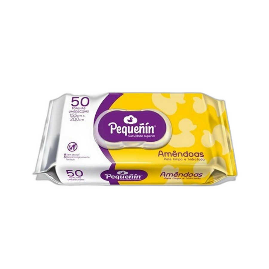 LENçO UMIDECIDO PEQUENIN AMENDOAS C/50UND