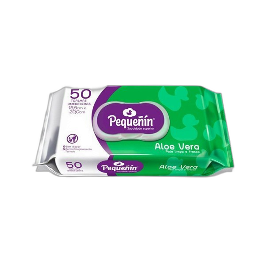 Toalhas Umedecidas Pequeñín Aloe Vera 50 Unidades