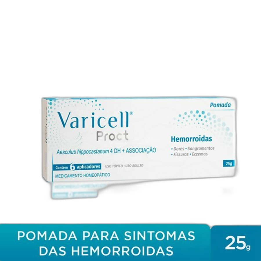 Varicell Proct Pomada 4dh Fqm 25g com 6 Aplicadores