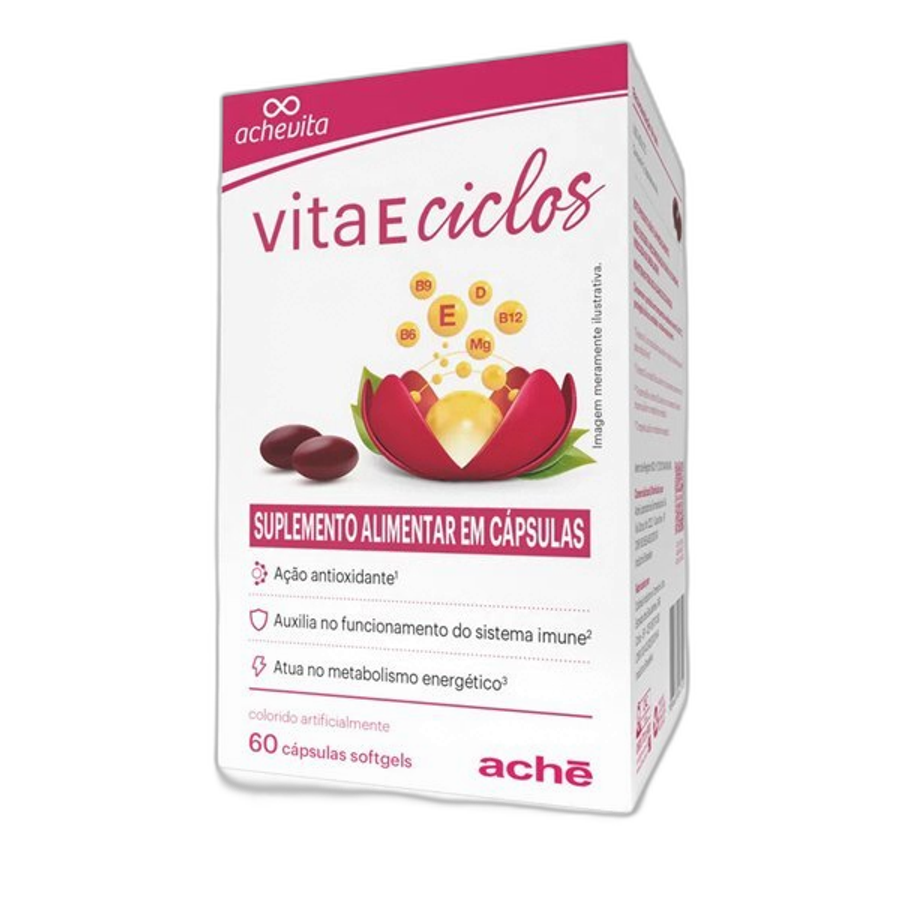 Suplemento Alimentar Vita e Ciclos 60 Cápsulas Softgel
