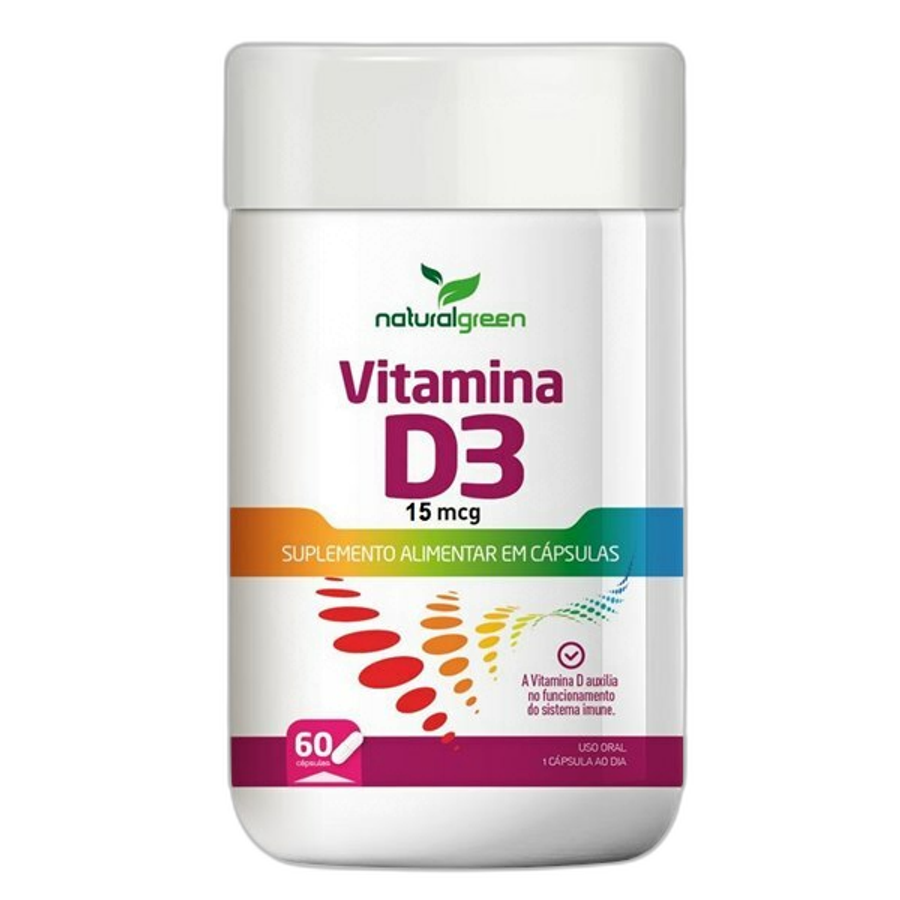 Vitamina D3 500mg 60 Cápsulas Naturalgreen
