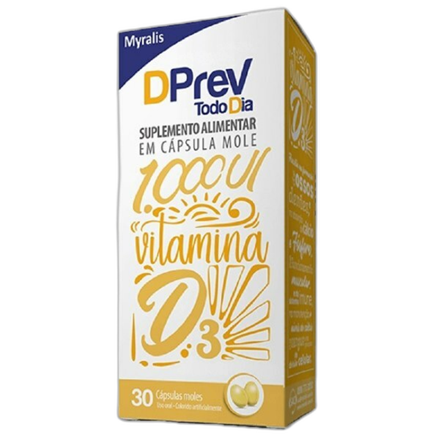 Suplemento Alimentar Dprev 1000ui Todo Dia Myralis 30 Cápsulas
