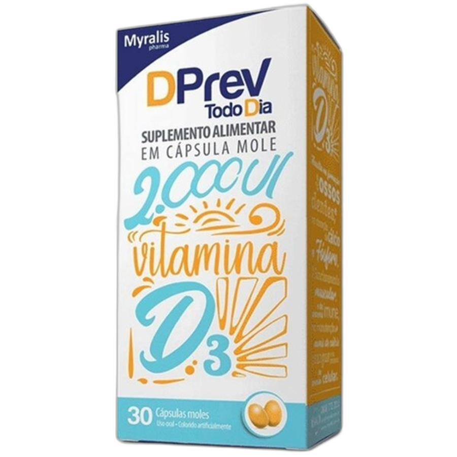 Suplemento Alimentar Dprev 2000ui Todo Dia Myralis 30 Cápsulas