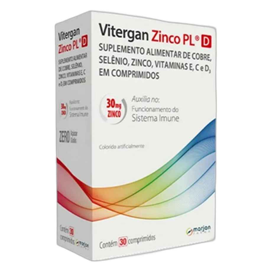 Suplemento Alimentar Marjan Vitergan Zinco Pl D 30 Comprimidos