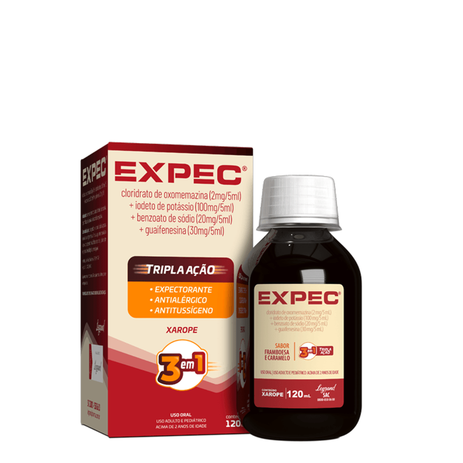 Xarope Expec Tripla Ação Legrand 120ml - Tosse Seca