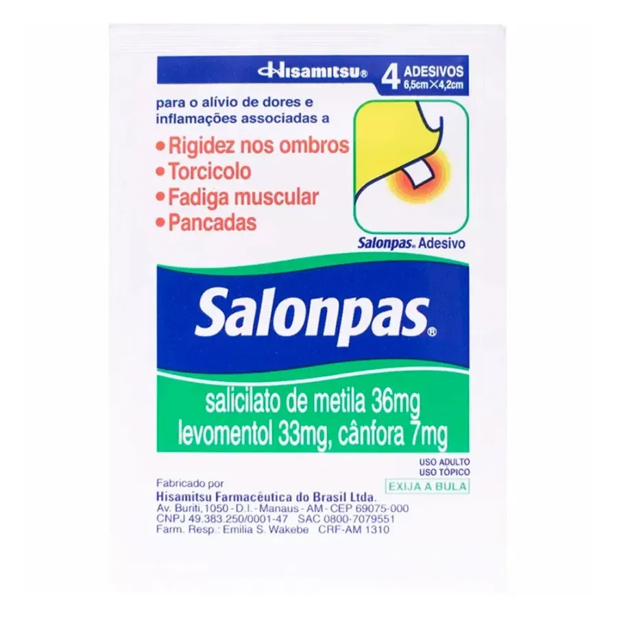 Adesivo Salonpas Pequeno 4 Unidades