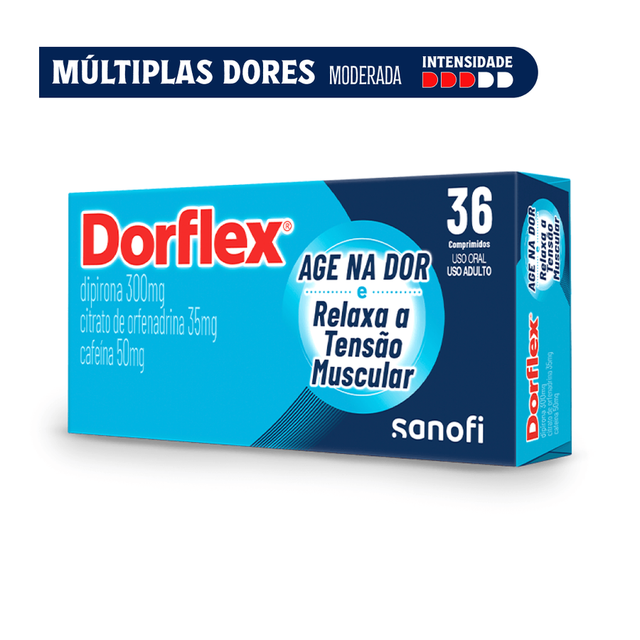 Analgésico e Relaxante Muscular Dorflex 300mg + 35mg + 50mg 36 Comprimidos