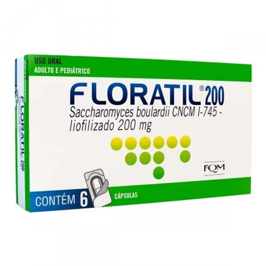 Probiótico Floratil 200mg Fqm 6 Cápsulas