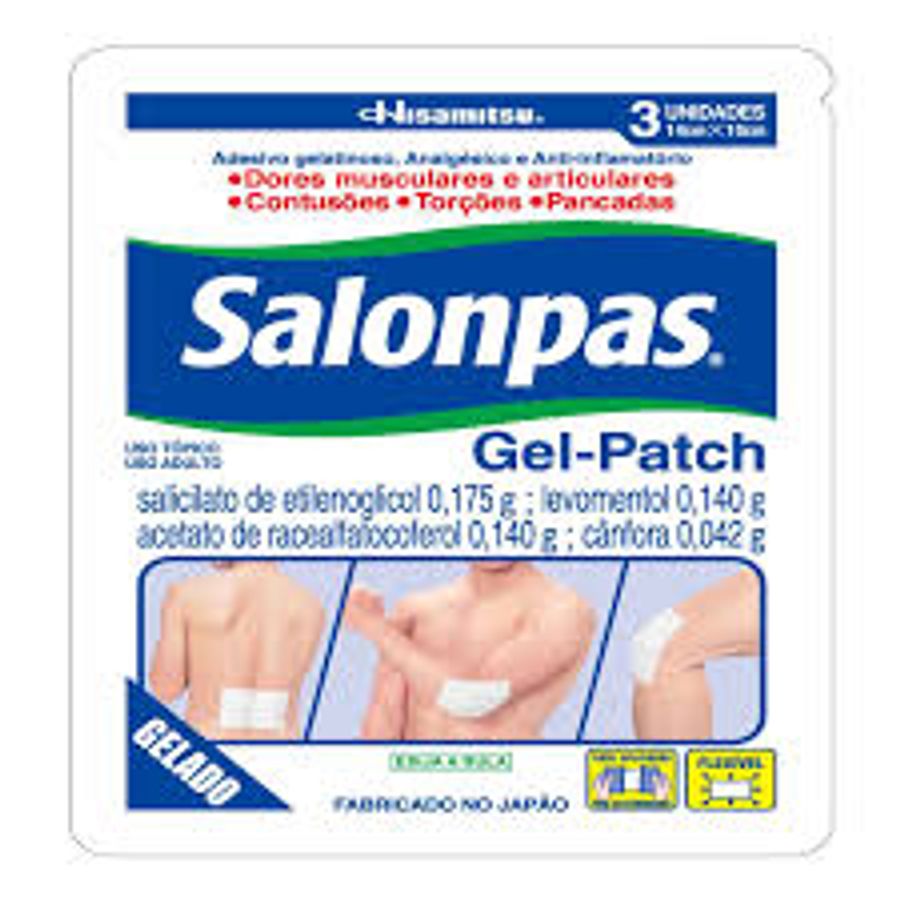 Analgésico e Anti-Inflamatório Air Salonpas Gel-Patch 3 Unidades