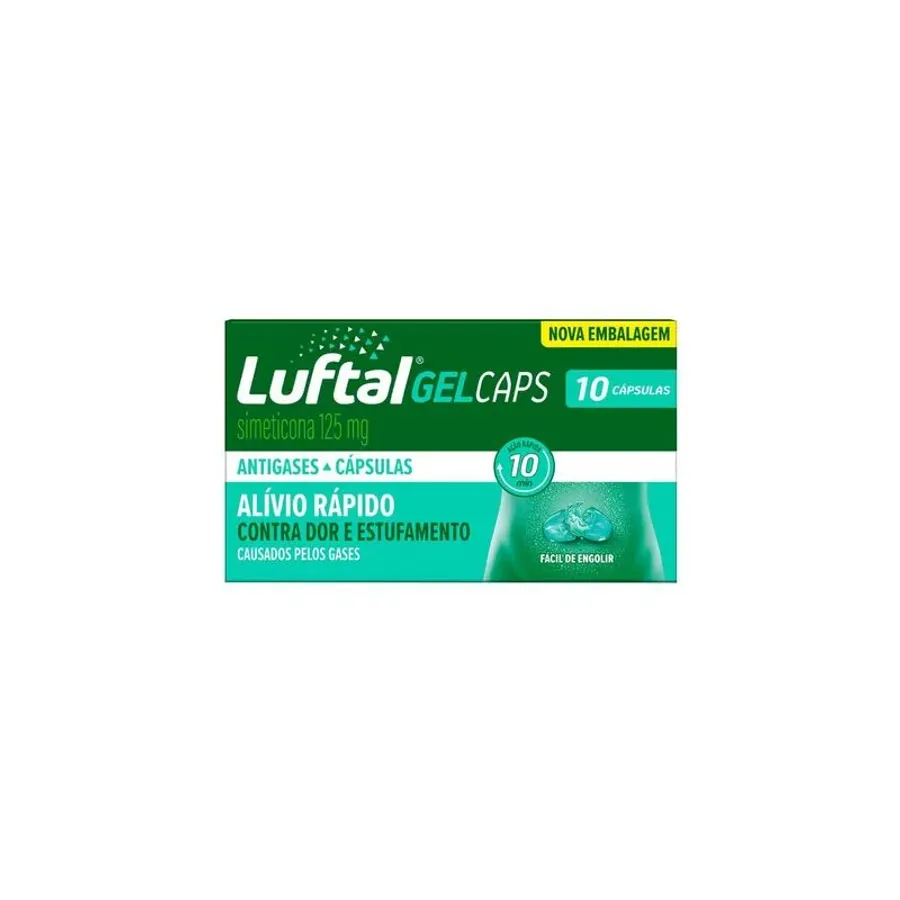 Antigases Luftal Gel Cápsulas 125mg Simeticona 10 Cápsulas