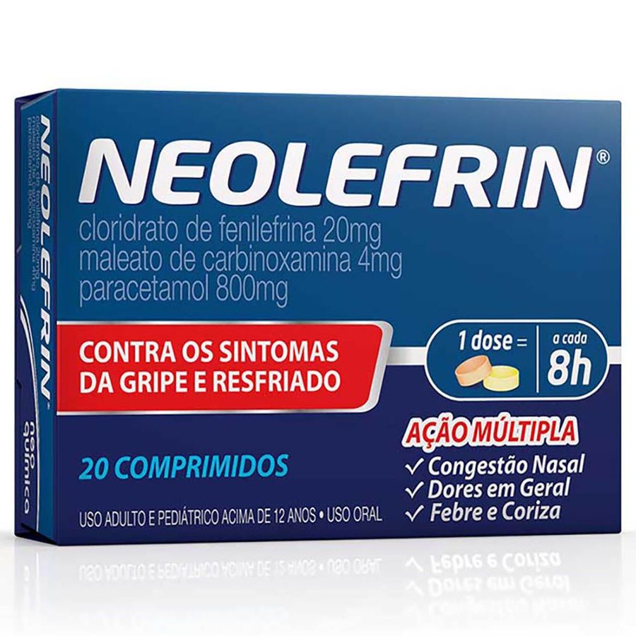 Antigripal Neolefrin Neo Química 20 Comprimidos - Bula