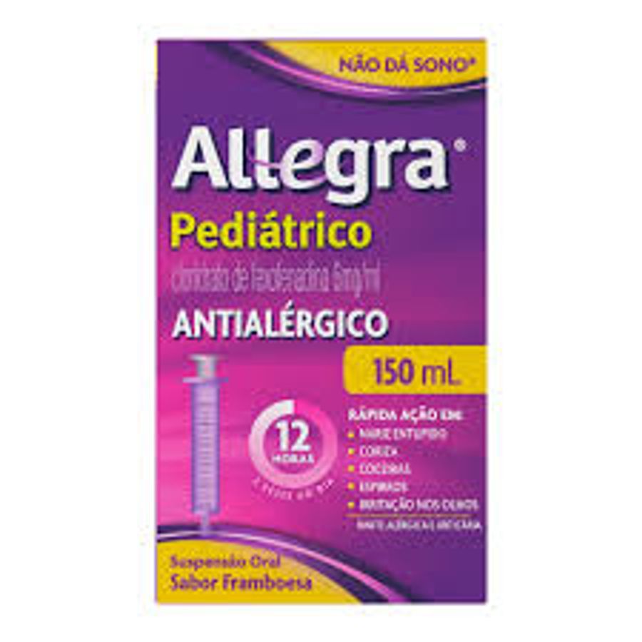 Antialérgico Infantil Allegra Pediátrico 6mg/ml 150ml + Seringa Dosadora