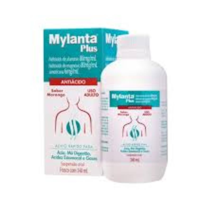 Mylanta Plus Sabor Morango Johnson & Johnson 240ml Solução Oral