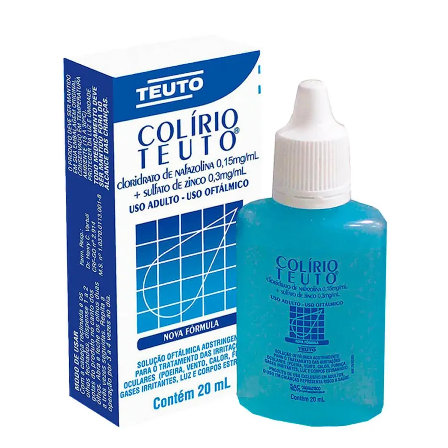 Colírio 0,15mg/ml + 0,3mg/ml Teuto Solução Oftálmica 20ml