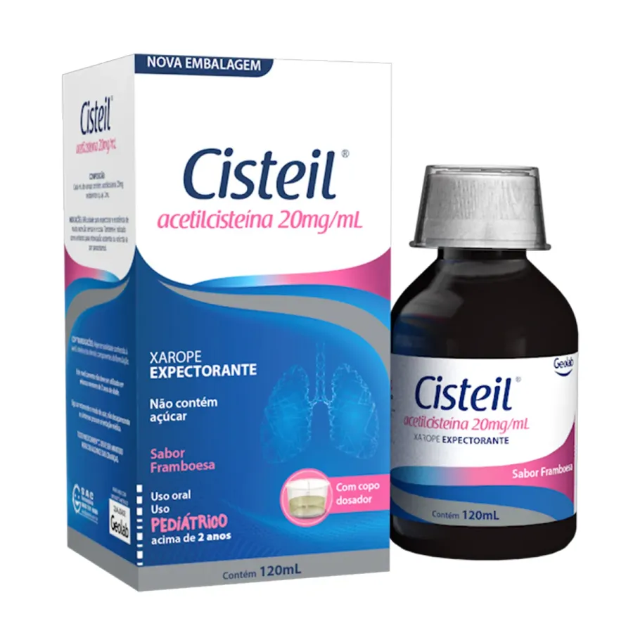 Cisteil 40mg/ml Geolab 120ml de Xarope + Copo Medidor