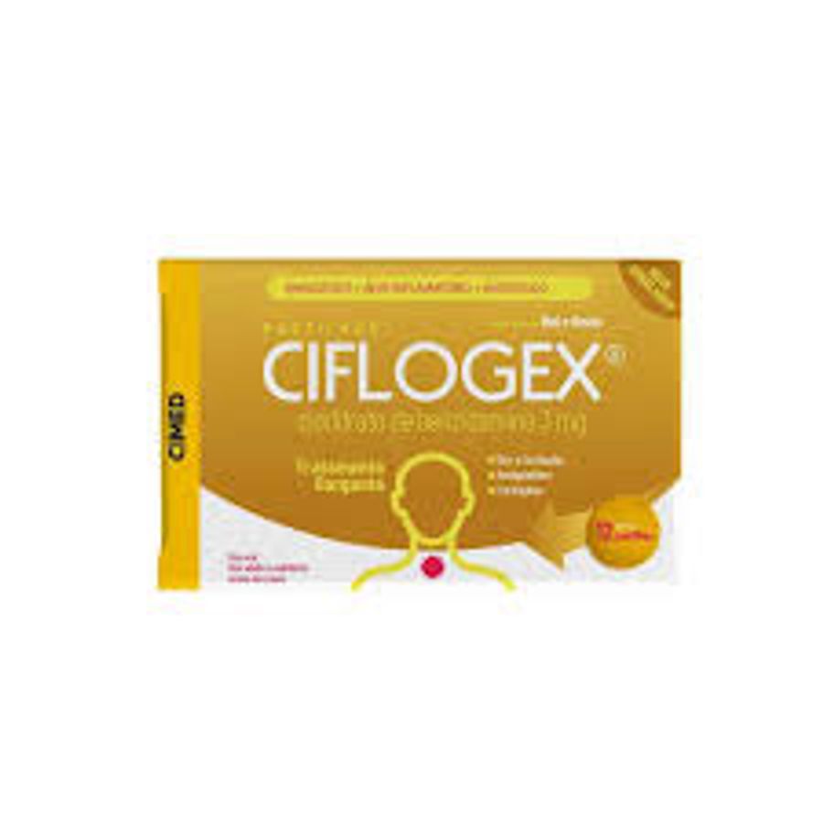 Pastilha para Garganta Ciflogex 3mg Mel e Limão 12 Unidades