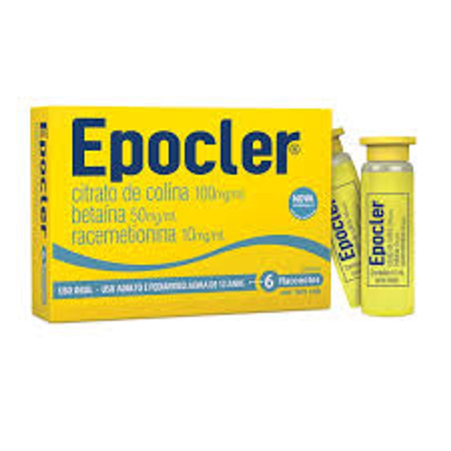 Hepatoprotetor Epocler Sabor Abacaxi 6 Flaconetes de 10ml