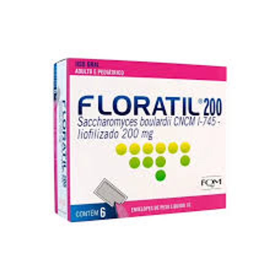 Antidiarreico Floratil Pediátrico 200mg 6 Sachês