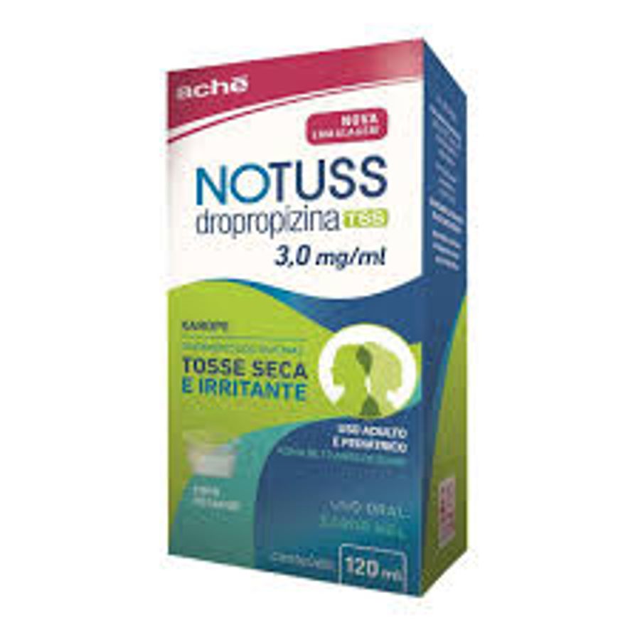 Notuss Dropropizina 3mg/ml Aché Xarope Sabor Mel 120ml