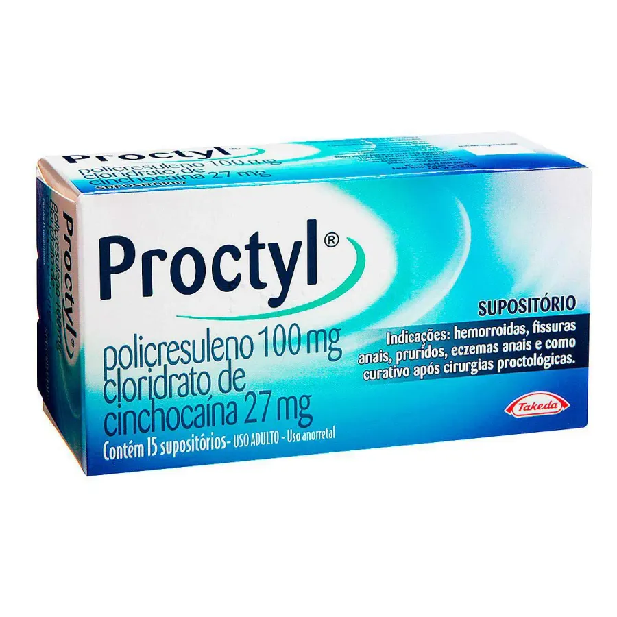 Proctyl Takeda 15 Supositórios 27mg