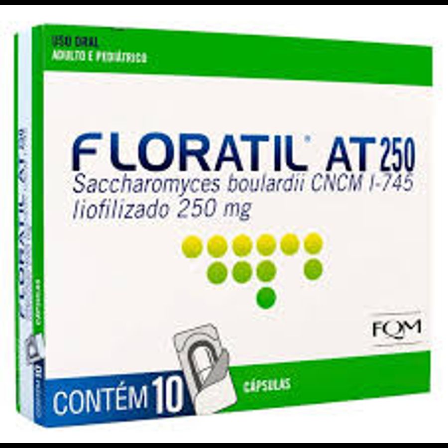 Probiótico Floratil At 250mg Fqm 10 Cápsulas