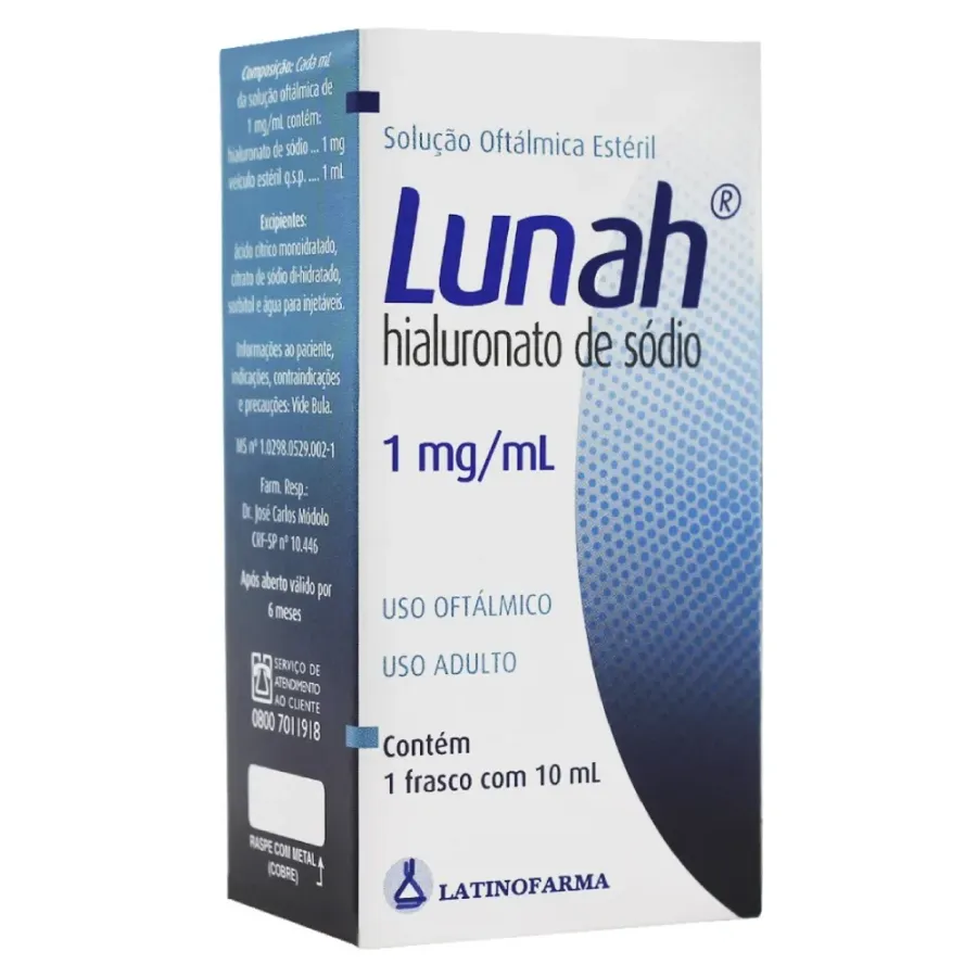 Colírio Lunah 1mg/ml Cristália 10ml