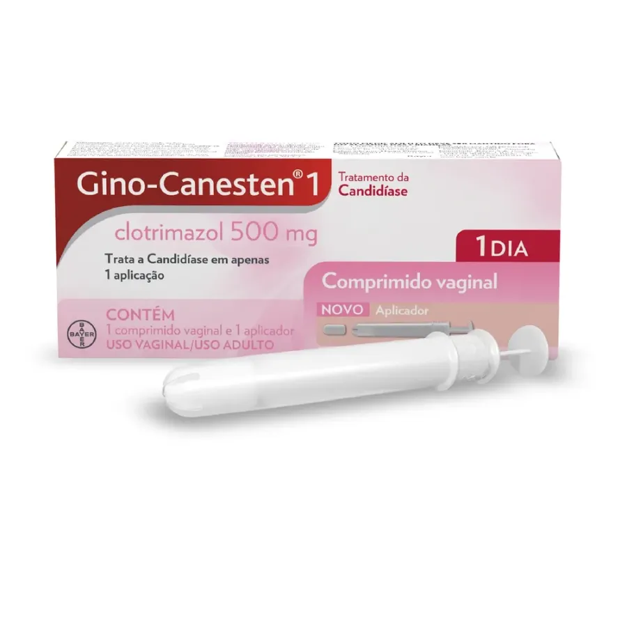 Tratamento da Candidíase Gino-Canesten Comprimido Vaginal 1 Dia 500mg