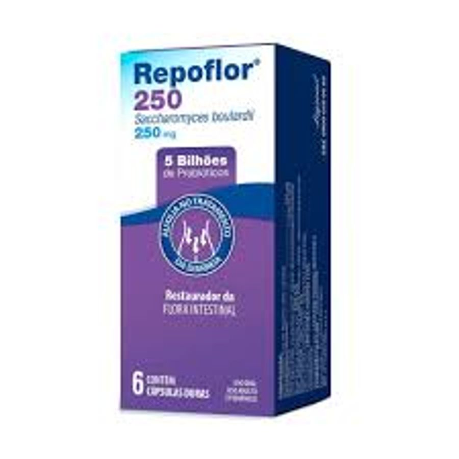 Probiótico Repoflor 250mg Ems 6 Cápsulas Duras