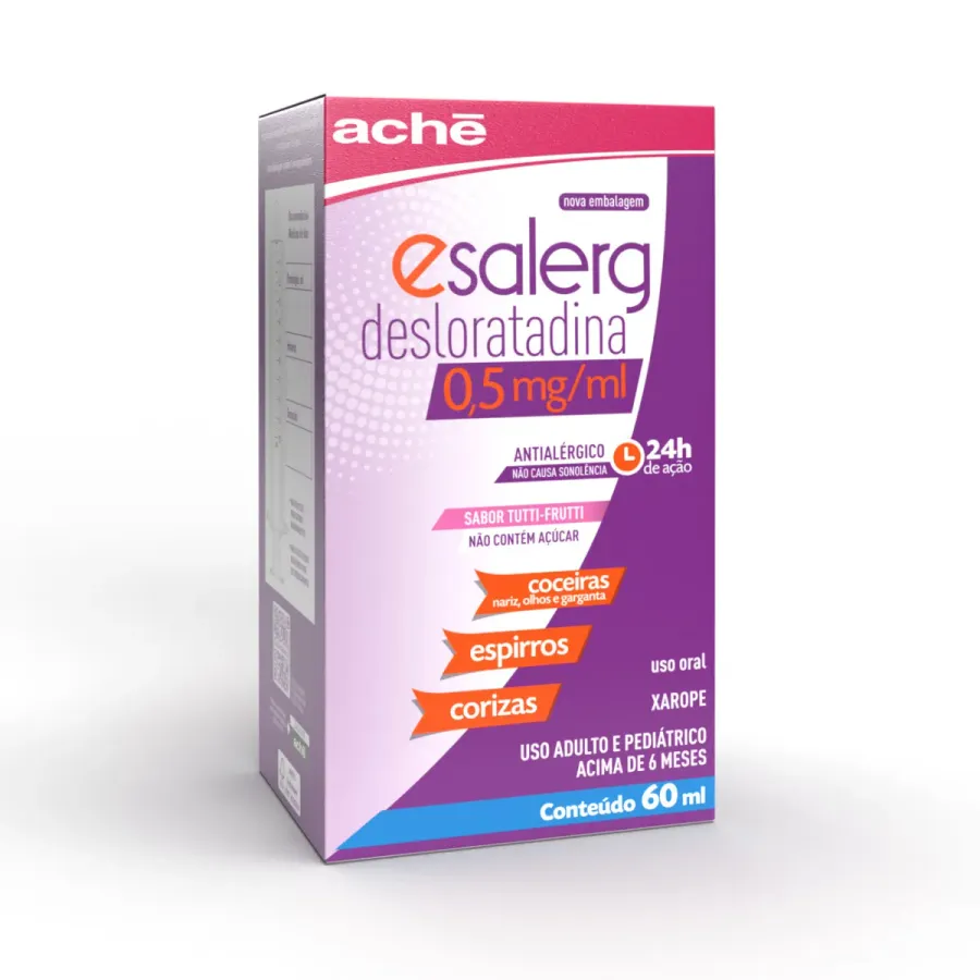 Esalerg Desloratadina 0,5mg/ml Xarope Tutti-Frutti 60ml