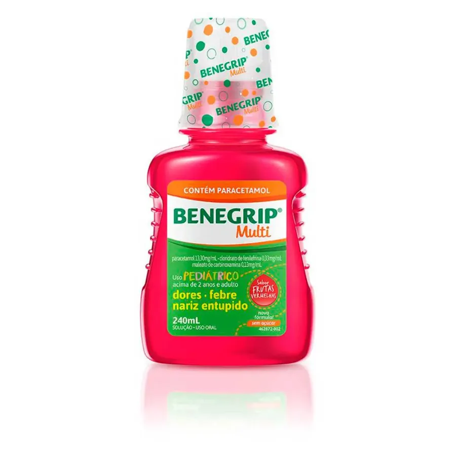 Antigripal Benegrip Multi Kids Sabor Frutas Vermelhas 240ml