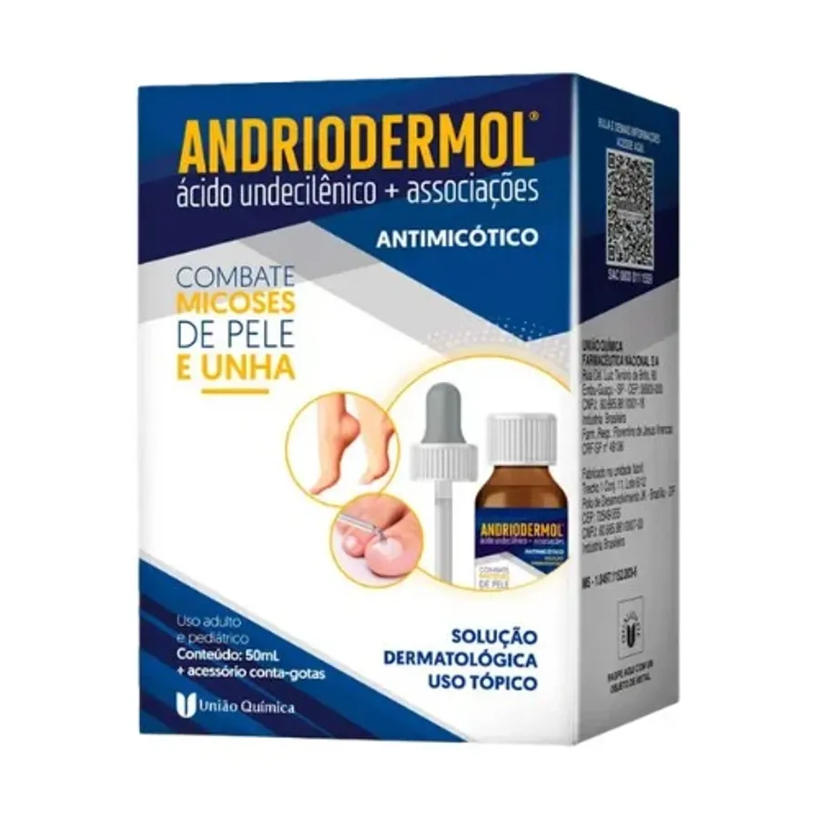 Andriodermol União Química Solução 50ml