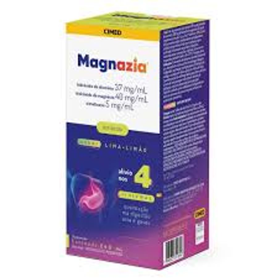 Magnazia 37mg/ml + 40mg/ml + 5mg/ml Cimed Sabor Limão Suspensão Oral 240ml