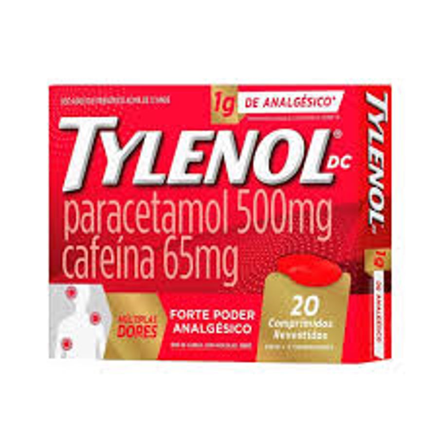 TYLENOL DC 1G MULT DORES C/20 COMP