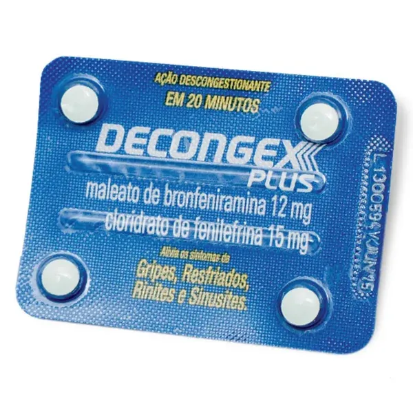 Decongex Plus 12/15mg 4 Comprimidos