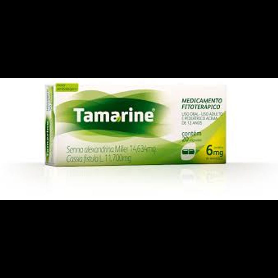 Laxante Fitoterápico Tamarine 6mg 20 Cápsulas