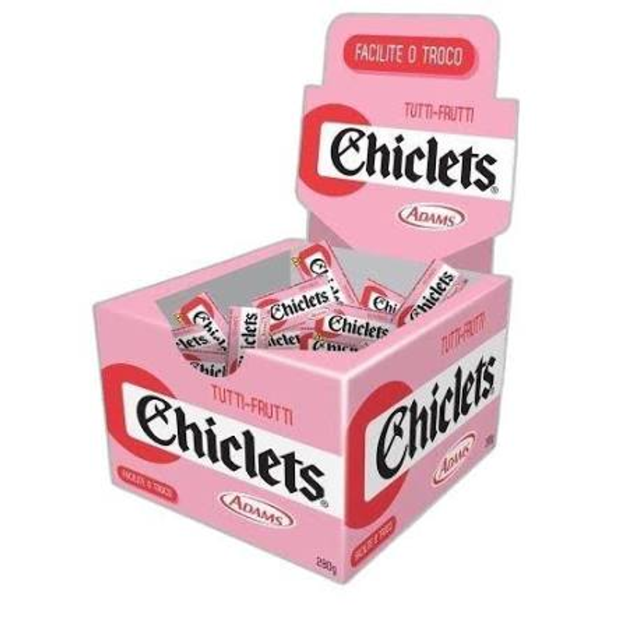 Chiclete Sabor Tutti Frutti Caixa com 21 Unidades de 8g - Chiclets