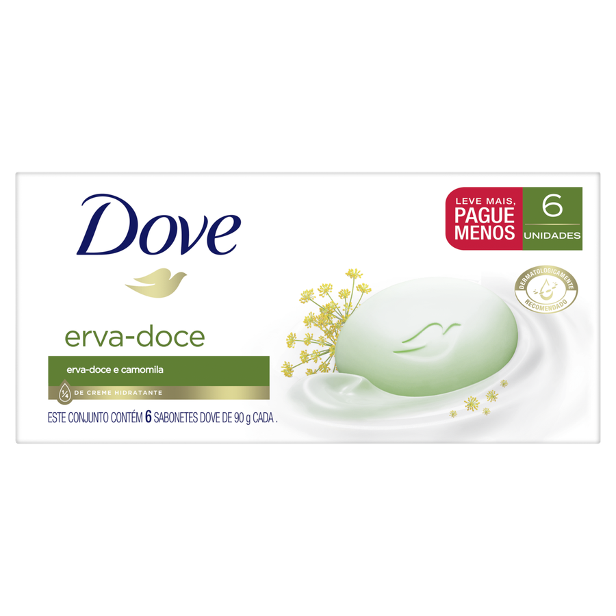 SAB DOVE 90G ERVA DOCE CAMOMILA C/6