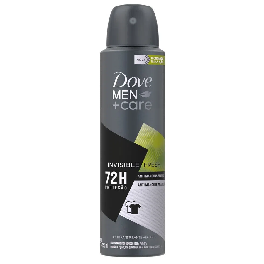 Desodorante Antitranspirante Aerossol Dove Men +care Invisible Fresh 150ml