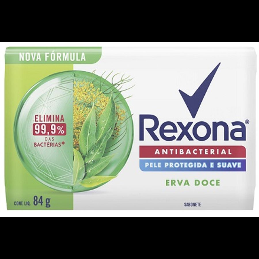 Sabonete em Barra Rexona Antibacteriano Erva Doce 84g