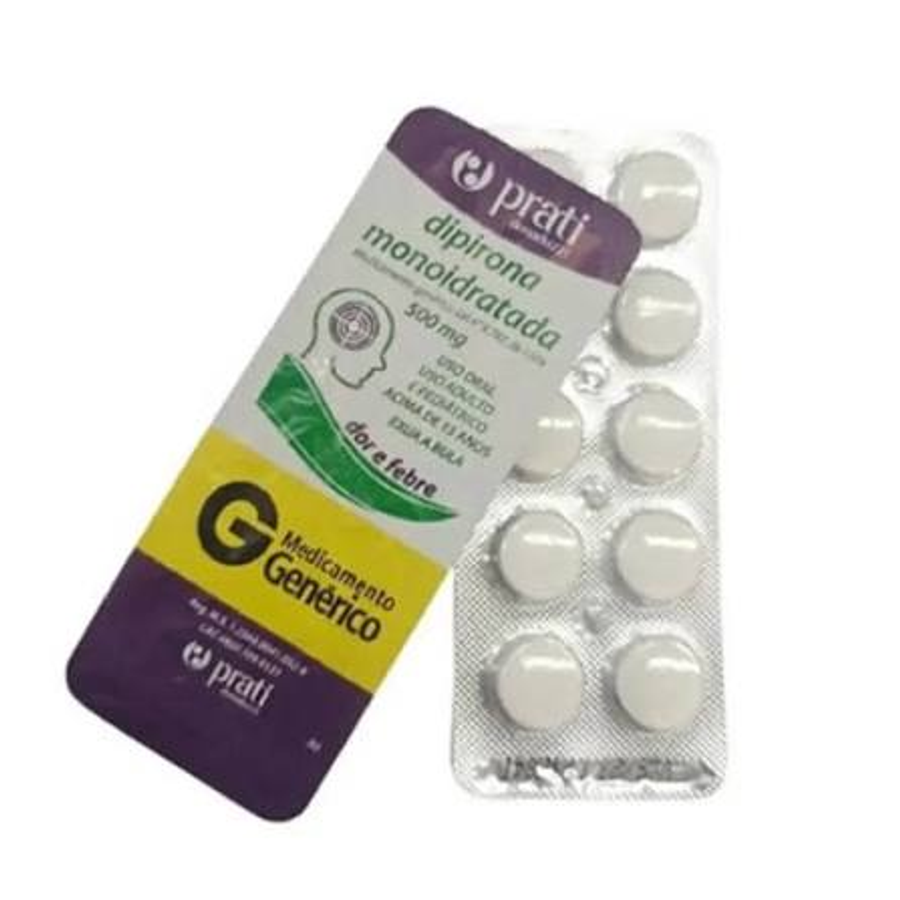 Dipirona 500mg Prati Donaduzzi Genérico 10 Comprimidos