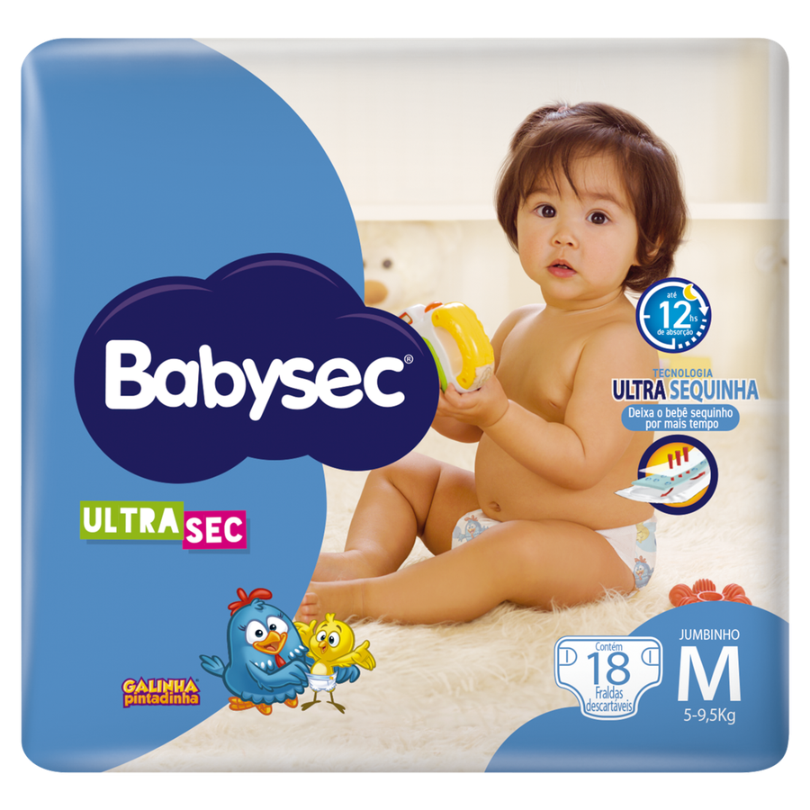 FRALDA BABYSEC ULTRA JUMBINHO M C/18UND
