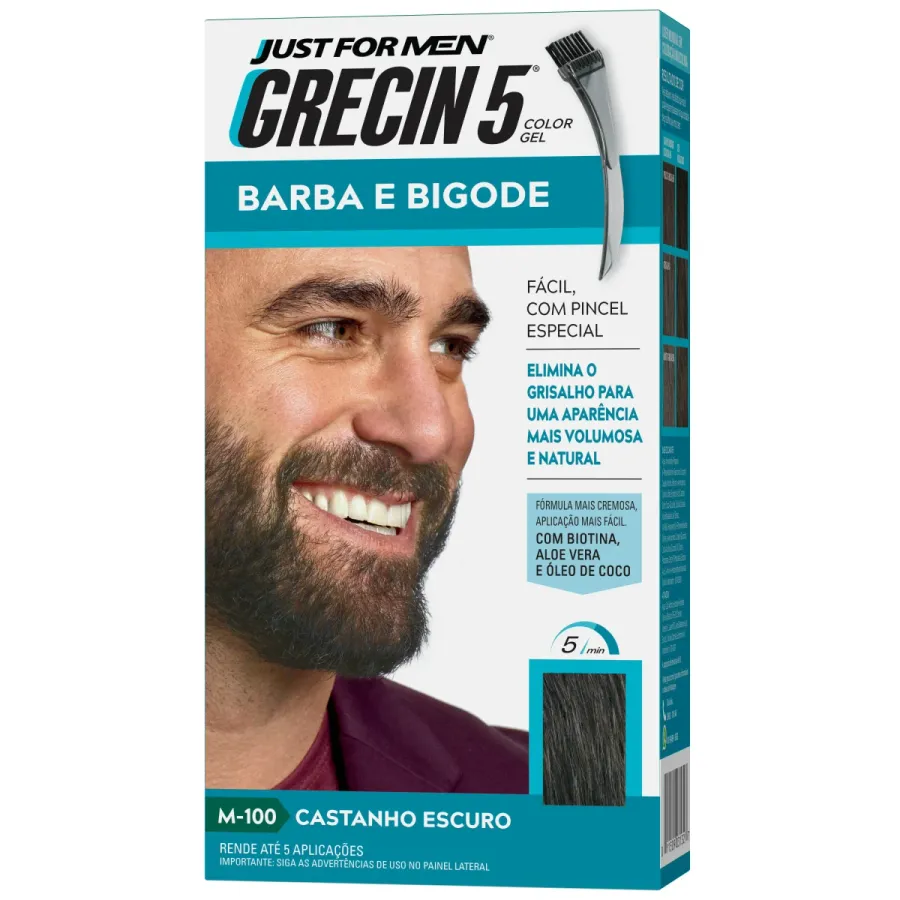 TIN GRECIN 5 BARBA E BIGODE CAST ESCURO