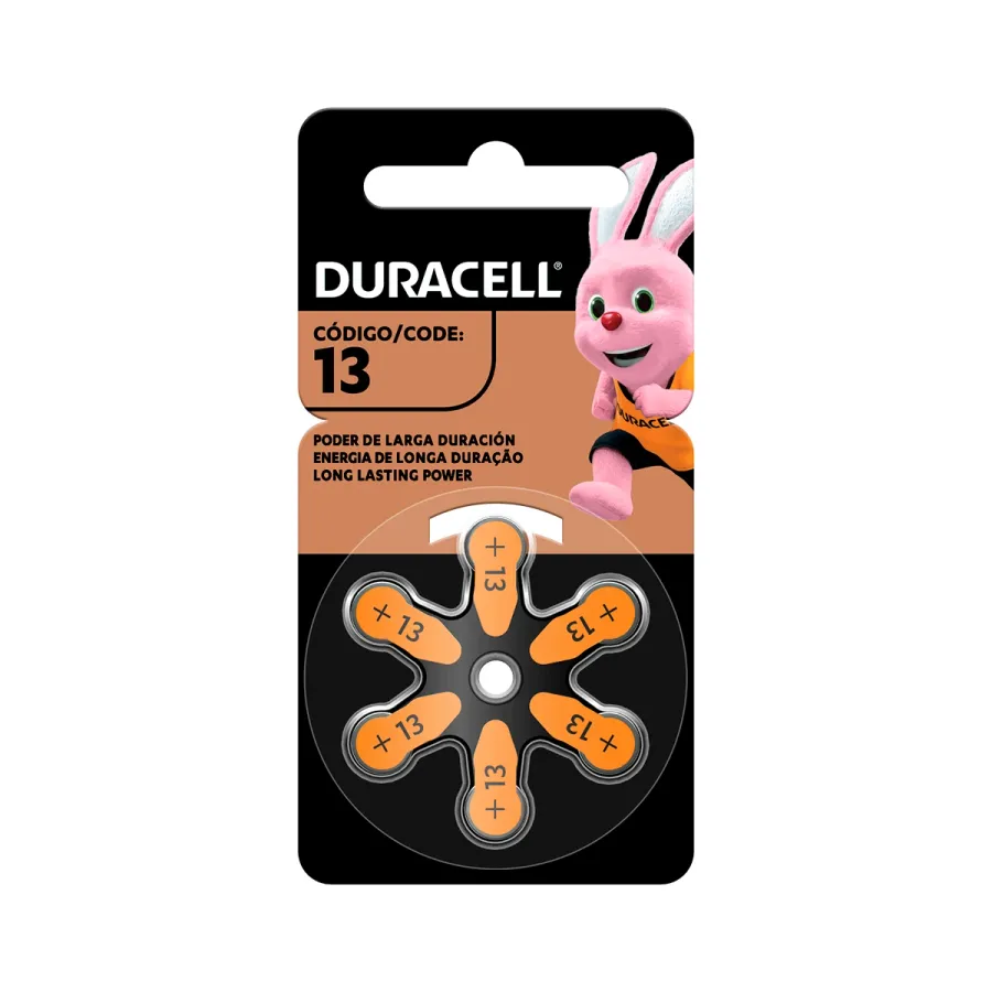 Pilha Duracell Auditiva Tam 13 6 Unidades