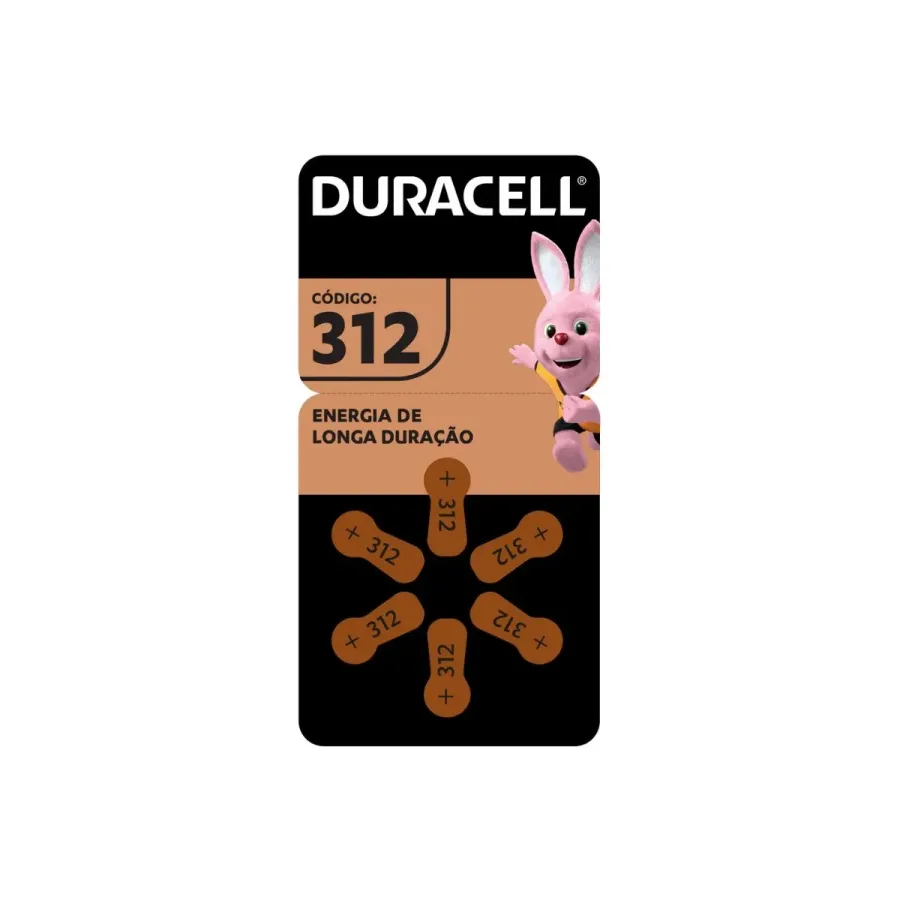 Pilha Duracell Auditiva Tam 312 6 Unidades